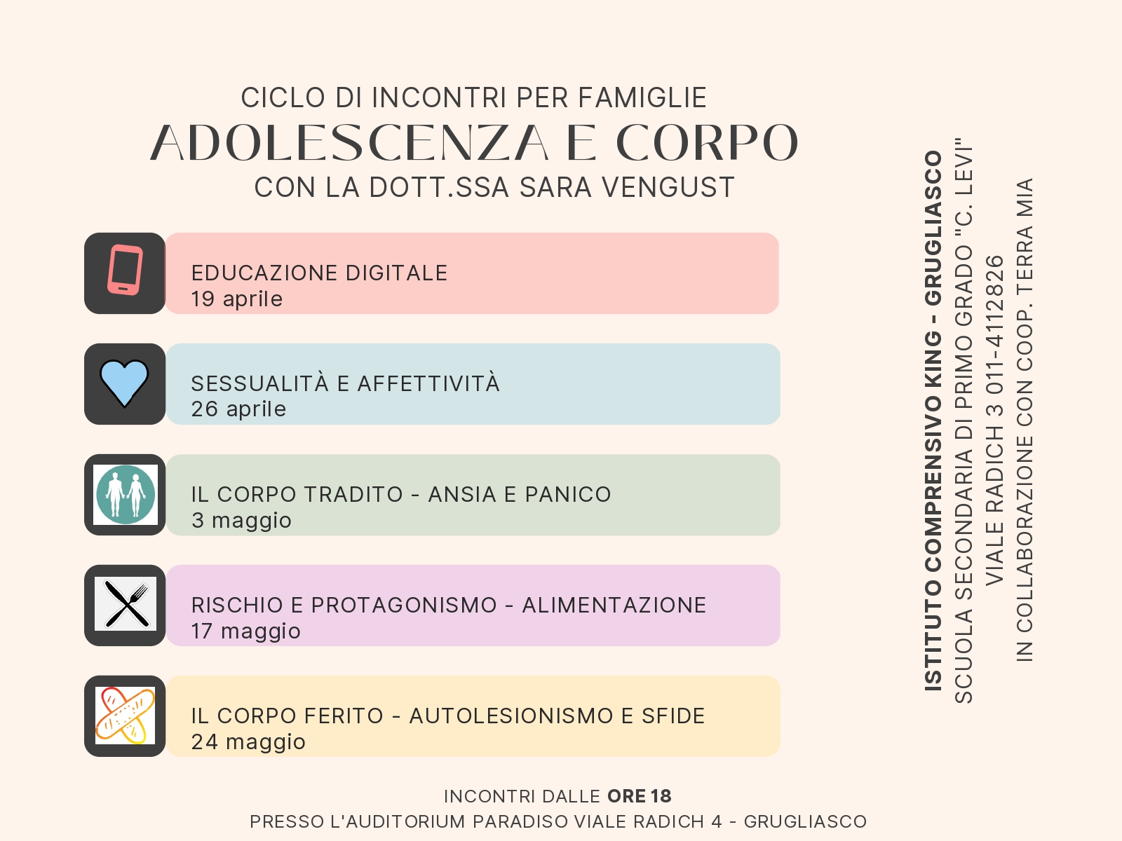 Ciclo di incontri Adolescenza e corpo